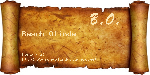 Basch Olinda névjegykártya